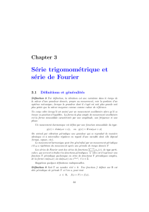 S&eacute;ries trigonom&eacute;triques et de Fourier : Cours complet