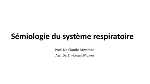 Sémiologie du système respiratoire : symptômes et signes cliniques