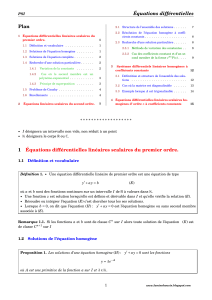 Équations Différentielles : Cours PSI