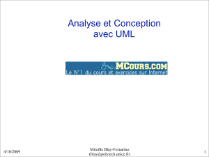 Analyse et Conception avec UML - Pr&eacute;sentation