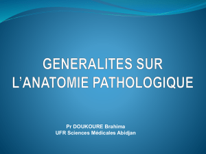 Anatomie Pathologique : G&eacute;n&eacute;ralit&eacute;s et Techniques