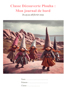 Journal de bord Classe Découverte Plouha 2025