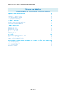 L'Avare de Molière: Guide Pédagogique