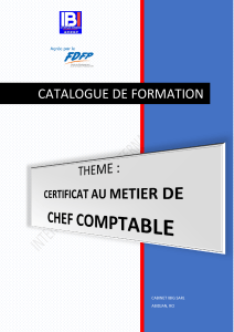 Catalogue Formation Chef Comptable - IBIG SARL