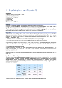 Psychologie et sant&eacute; : Approche psychosomatique et m&eacute;canismes de d&eacute;fense