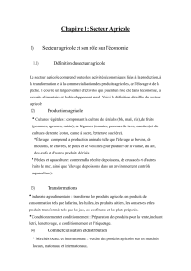 Secteur agricole 