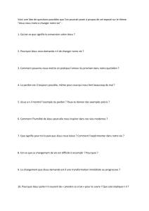 J&eacute;sus et le changement de vie : Questions et r&eacute;ponses