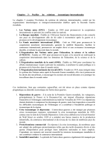 Relations économiques internationales : ONU, FMI, Bretton Woods