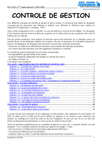 Contr&ocirc;le de Gestion : Cours DUT GEA 2&egrave;me ann&eacute;e