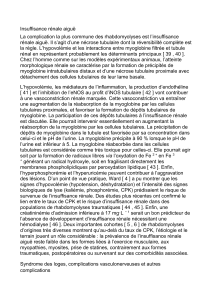 Insuffisance r&eacute;nale aigu&euml; et rhabdomyolyse