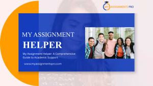 My Assignment Helper: Guide complet d'aide académique