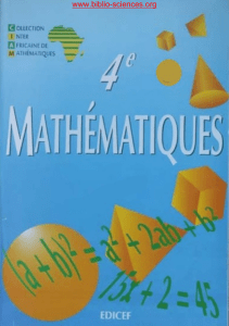 Manuel de maths coll&egrave;ge - &Eacute;quations & Alg&egrave;bre