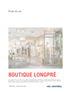 &Eacute;tude de cas : Gestion des conflits &agrave; la Boutique Longpr&eacute;