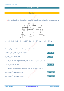 Exercices sur les lois de Kirchhoff