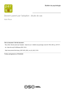Adoption : Étude de cas psychologique