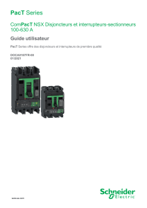 Guide utilisateur Disjoncteurs ComPacT NSX
