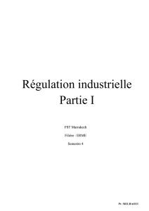 Régulation Industrielle : Cours d'Automatique