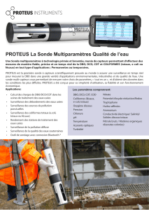 Sonde Multiparam&egrave;tres PROTEUS: Qualit&eacute; de l'eau en temps r&eacute;el