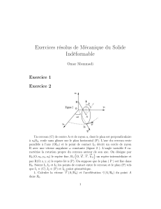 Exercices résolus: Mécanique du solide indéformable
