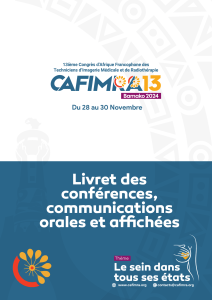 CAFIMRA 2024: Livret de Conférence sur la Santé du Sein