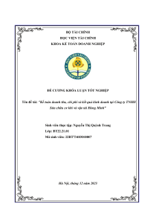 N&aacute;vrh diplomovej pr&aacute;ce z &uacute;čtovn&iacute;ctva: Pr&iacute;jmy, v&yacute;davky, v&yacute;sledky hospod&aacute;renia