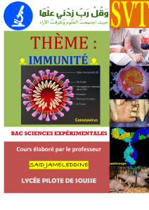 Cours Immunit&eacute; : Soi, Non-Soi, Groupes Sanguins et Tissulaires