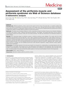 Piriformis Syndrome: A Bibliometric Analysis