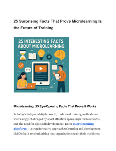 Microlearning: 25 Facts on the Future of Training