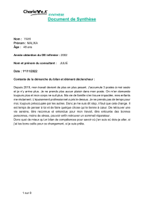Synthèse Bilan de Compétences: Malika Yahi, Infirmière
