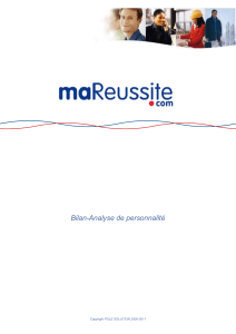 Rapport d'analyse de personnalité