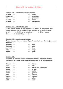 Classe 5°  vocabulaire de l'orient