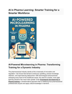 AI Microlearning in Pharma: Smarter Training Solutions