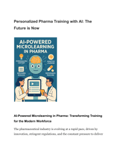 AI Microlearning in Pharma: Transforming Training