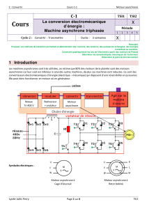 Moteur asynchrone triphasé : Cours complet