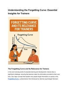 Forgetting Curve: Insights for Trainers & Retention Strategies
