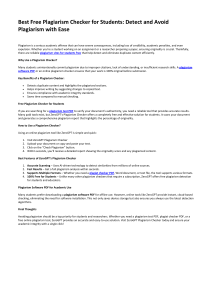 Free Plagiarism Checker for Students: Detect & Avoid
