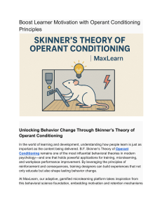 Operant Conditioning: Boost Learning with Skinner's Theory