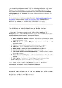 Top Electric Vehicle Suppliers in the Philippines: A Guide