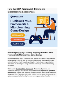 MDA Framework for Microlearning: Game Design & Engagement