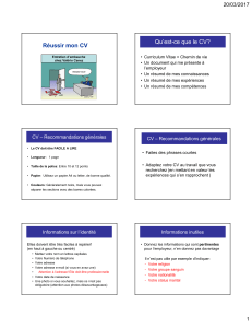 Réussir son CV : Guide et conseils pour un CV efficace