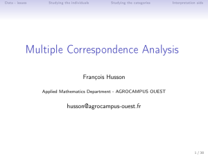 Multiple Correspondence Analysis (MCA) Presentation