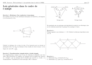 03 electrocinetique lois generales ARQS exercices