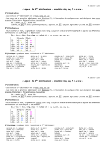Latin : Leçon sur la 1ère Déclinaison (vita, ae, f.)