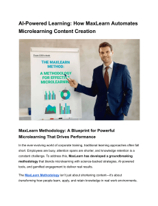 MaxLearn: AI-Powered Microlearning for Corporate Training