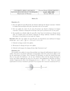 Exercices d'Électricité I : Champs et Potentiels