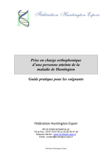 Maladie de Huntington : Guide d'orthophonie pour les soignants