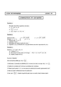 Devoir de Maths Lycée : Équations, Fonctions, Polynômes