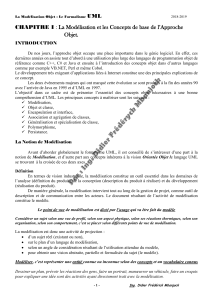 Modélisation Objet UML : Cours et Concepts de Base