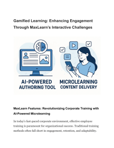 MaxLearn: AI-Powered Microlearning for Corporate Training