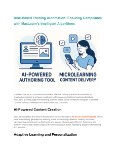 MaxLearn: AI-Powered Training Automation for Compliance